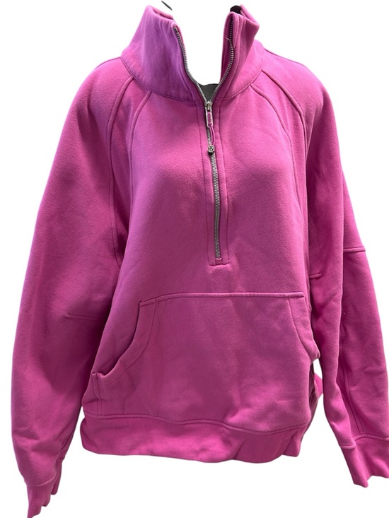 Tops - Lululemon Scuba 1/2 Zip Pullover Pink Funnel Neck Sweatshirt XL/XXL